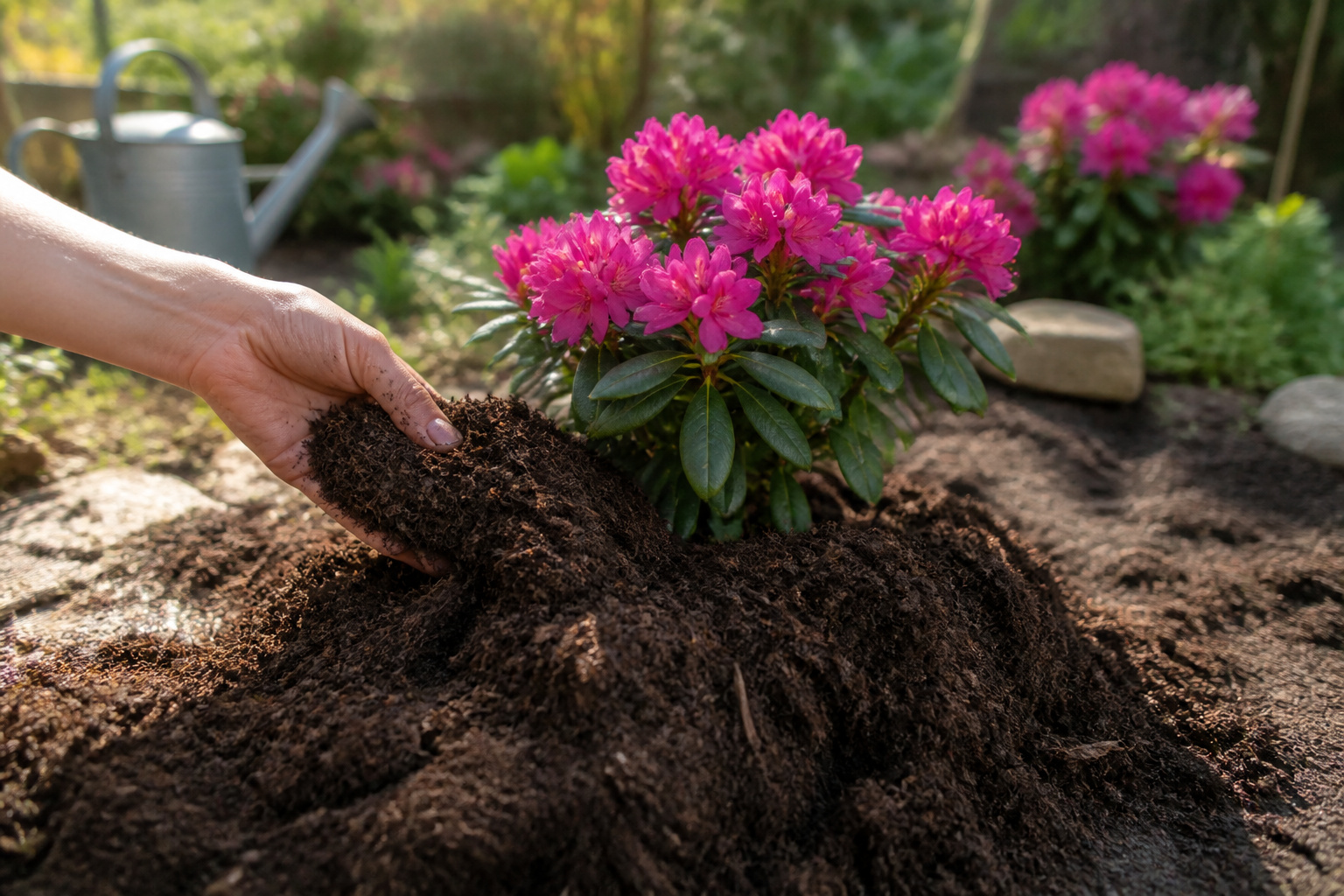 Plantation dun rhododendron