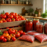 Abondance de tomates et conserves maison