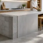 Ilot de cuisine moderne en beton cellulaire